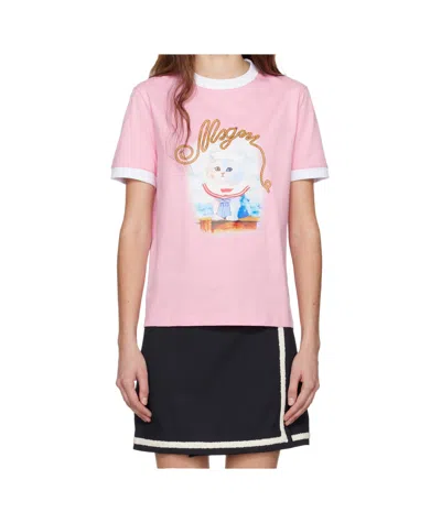 MSGM MSGM GRAPHIC PRINTED CREWNECK T-SHIRT