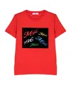 Msgm Logo Print T-shirt In Red