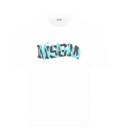 Msgm Short-sleeved T-shirt In White