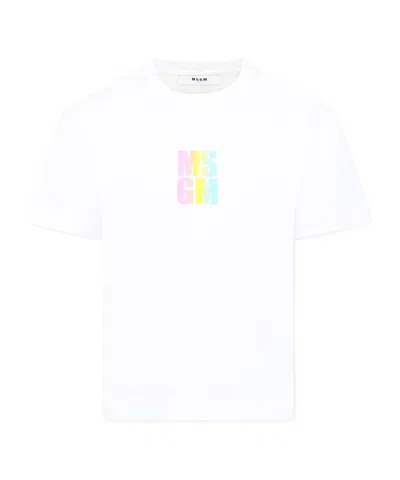Msgm Short-sleeved T-shirt In White