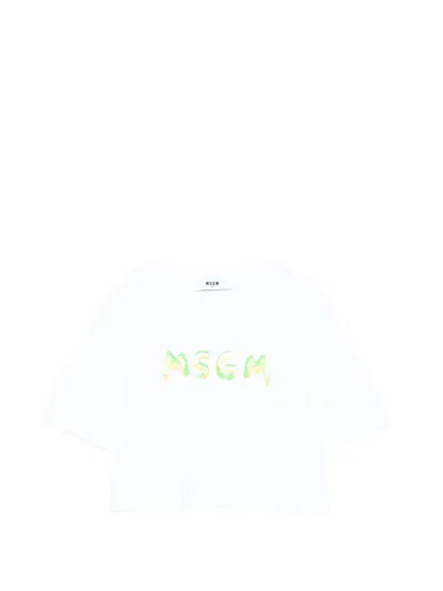 Msgm Short-sleeved T-shirt In Multi