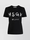Msgm Black Printed T-shirt In Black