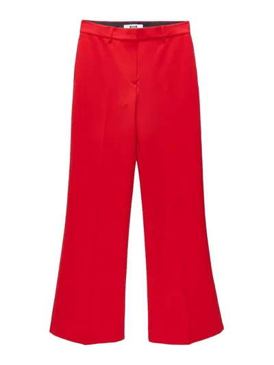 Msgm Pants In Red
