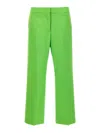 Msgm Straight-leg Tailored Trousers In Green
