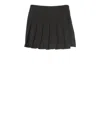 Msgm Pleated Mini Length Cotton Shorts In Black