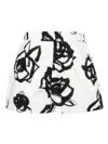 MSGM MSGM COTTON SHORTS WITH FLORAL PRINT