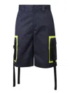 Msgm Tassel-detail Knee-length Shorts In Blue
