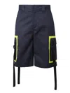 Msgm Tassel-detail Knee-length Shorts In Blue