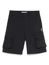 Msgm Pinstriped Shorts In Blue