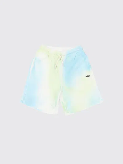 MSGM MSGM KIDS BOY'S TIE-DYE COTTON JOGGING SHORTS WITH DRAWSTRING,I40877011