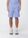 Msgm Shorts Men  In Blue