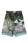 Msgm La Vedetta-print Shorts In Multicolour