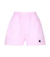Msgm Striped Shorts In Pink
