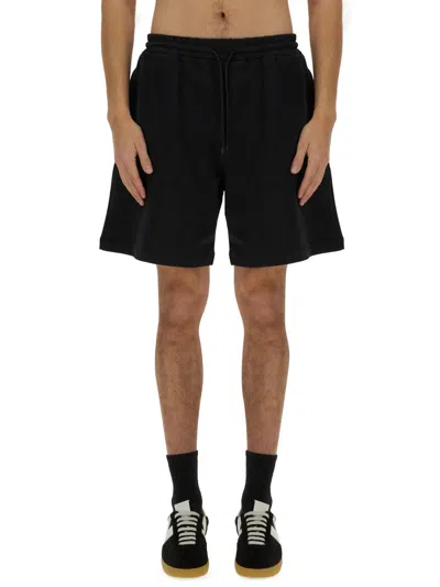 Msgm Shorts With Micro Logo In Black