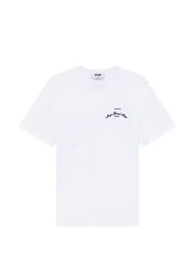 Msgm Short-sleeve T-shirt In White