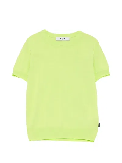 Msgm Kids' Short-sleeve T-shirt In Green