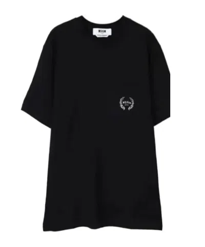 Msgm Short-sleeved T-shirt In Black