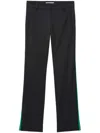 Msgm Side-zip Straight Trousers In Black