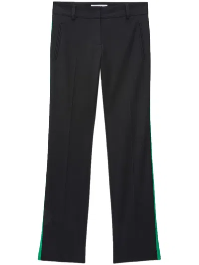 Msgm Side-zip Straight Trousers In Black