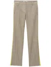 Msgm Side-zip Straight Trousers In Neutrals