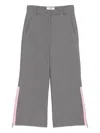 Msgm Side-zip Trousers In Gray