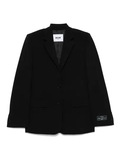 Msgm Einreihiges Sakko In Black