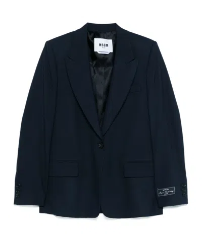 MSGM SINGLE-BREASTED BLAZER