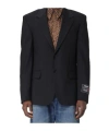 Msgm Single-breasted Blazer In Black