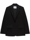 Msgm Single-breasted Blazer In Black