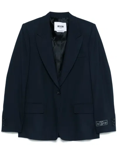 MSGM SINGLE-BREASTED BLAZER