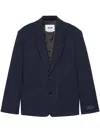 Msgm Single-breasted Blazer In Blue