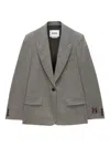 Msgm Single-breasted Blazer In Gray
