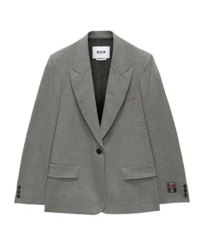 MSGM SINGLE-BREASTED BLAZER