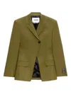 Msgm Single-breasted Blazer In Green