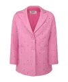 Msgm Single-breasted Blazer In Pink