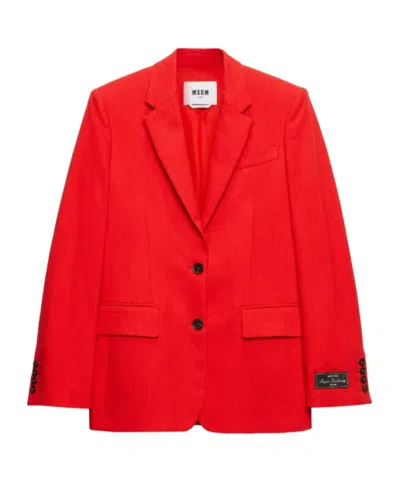 MSGM MSGM SINGLE-BREASTED TAILORED BLAZER