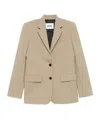 Msgm Single-breasted Blazer In Taupe