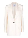 Msgm Blazer Aus Viskosemischung In White
