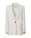 Msgm Tailored White Jacket With Single Button Closure In White