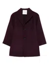 Msgm Single-breasted Coat In Red