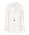 Msgm Tailored White Jacket With Single Button Closure In White