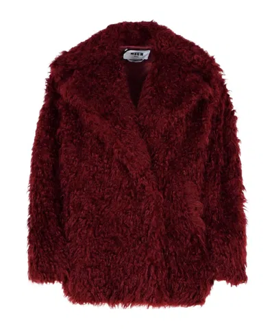 MSGM MSGM LONG-SLEEVED SINGLE-BREASTED FRAYED JACKET