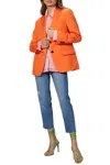 Msgm Single Breasted Jacket In Orange In Orange