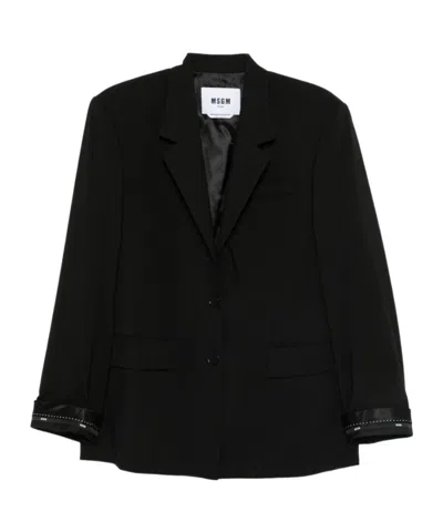 MSGM MSGM SINGLE BREASTED LONG SLEEVED JACKET