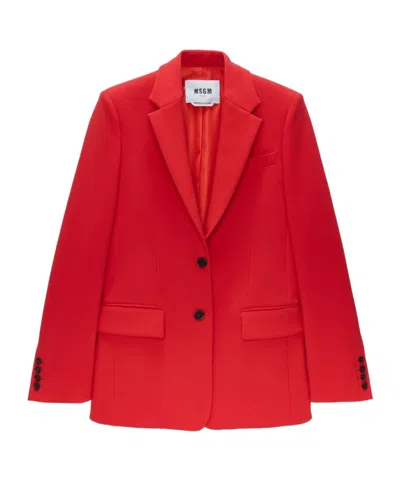 MSGM MSGM LONG-SLEEVED SINGLE-BREASTED TAILORED BLAZER