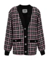 Msgm Single-breasted Tweed Jacket In Black