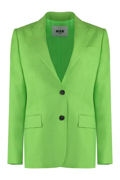 MSGM MSGM SINGLE-BREASTED TWO-BUTTON BLAZER