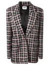 Msgm Single-buttoned Embellished Blazer In Black