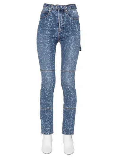 Msgm High Waist Skinny Fit Jeans For Women In Blue