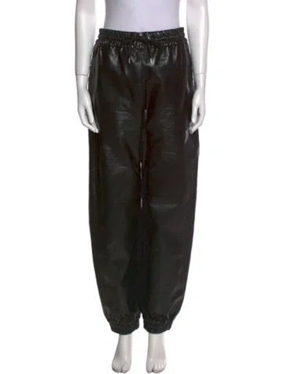 Pre-owned Msgm Skinny Leg Pants In Black